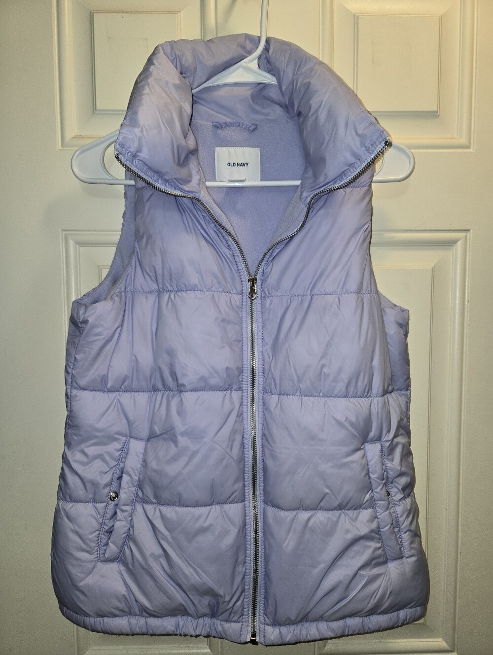 Old Navy Light Lavender Quilted Puffer Vest